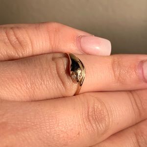 SOLD Snake ring with Diamond eyes